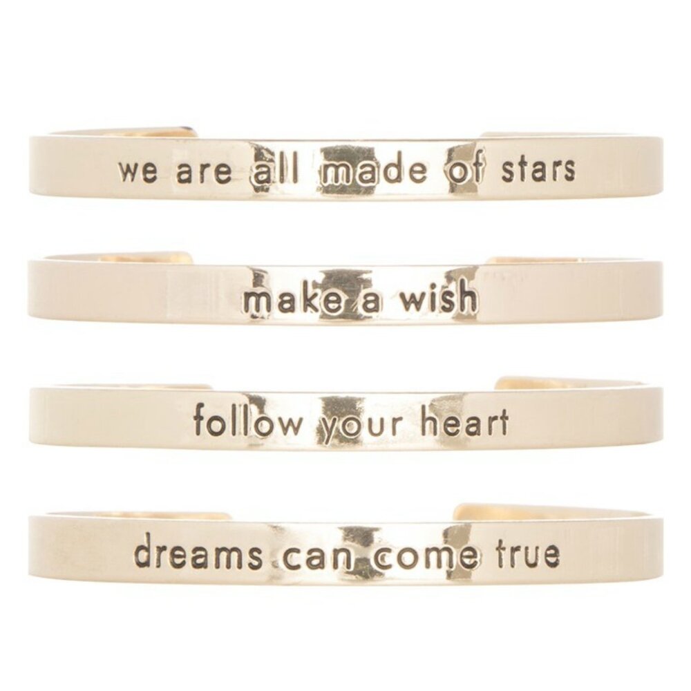 Gold Engraved Bracelets